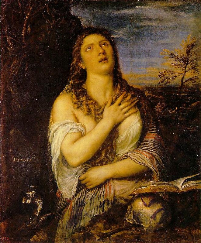 TIZIANO Vecellio Penitent Mary Magdalen r China oil painting art